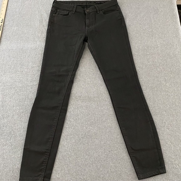 Zara Denim - ZARA Jeans Womens 6‎ 28w Black Skinny Pants Slim Fit Mid Rise Stretch Casual